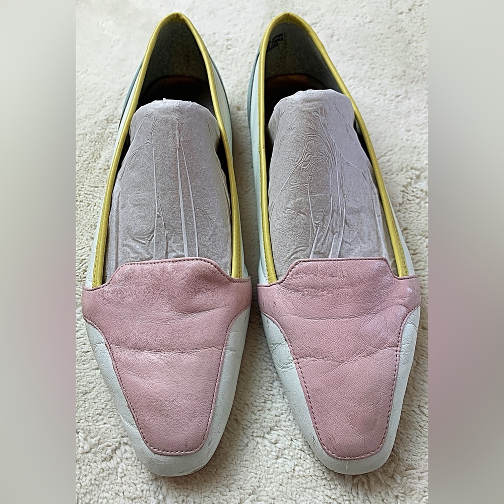 Vintage pastel leather flats by Mootsie Tootsie